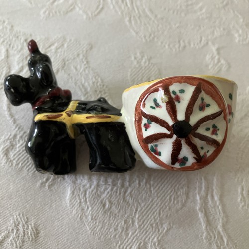 Vintage black poodle egg - black, cup