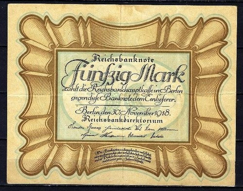 Germany 1918 used mark - 1918, bill