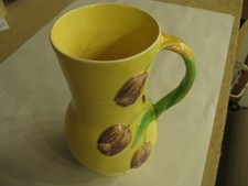 Rare Vintage Retro Crown Devon Fieldings England Pottery Handled Pitcher #PO27