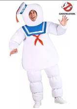 Ghostbusters Stay Puft Adult Costume Medium Headpiece Padded Shirt/Pants Collar