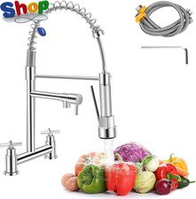Quality Upgraded 2-Hole Bridge Mixer, Kitchen Sink Mixer Tap, 180 Mm Centre Deck
