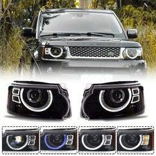 Upgrade Pair LED Headlights DRL Start Blue For Range Rover Sport L320 2010-2013