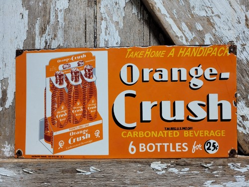 Vintage orange crush porcelain - crush,