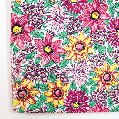 Vintage feedsack fabric - feedsack, pink
