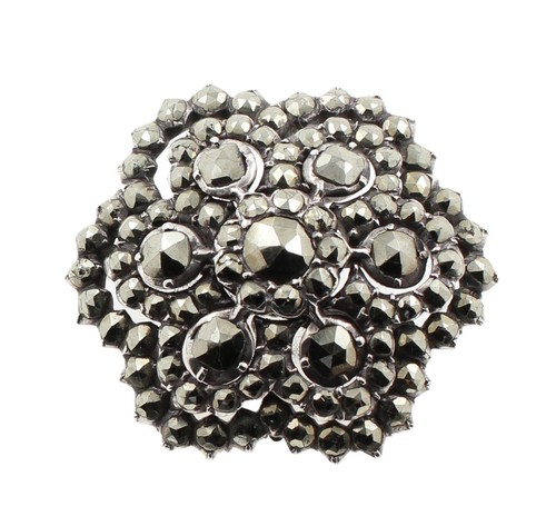 Georgian marcasite flower - georgian,