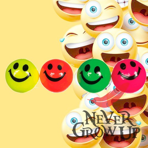 Emoji bouncy balls party - balls, 1-50