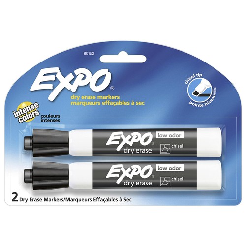 Dry erase markers - erase, chisel