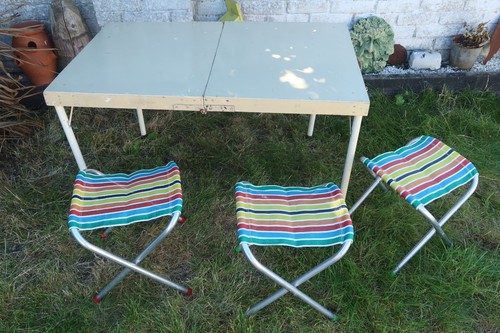 Vintage folding table chairs - folding,