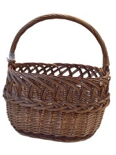 Vintage Wicker Oval Shopping
