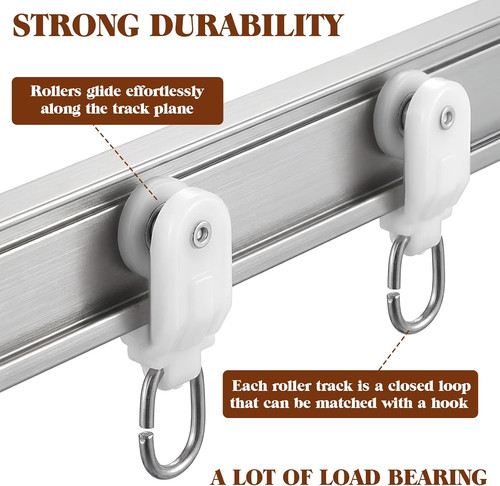 Curtain track rollers - curtain, &
