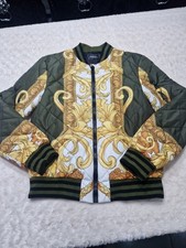 VERSACE boys Gold Barocco Zip Up Coat 