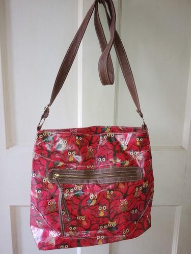 Red owl print - owl, bag.oil