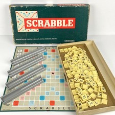 Vintage Scrabble Board Game By J.W. Spears & Sons 1955 100 Letters Complete