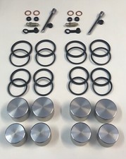8 x Front Brake Caliper Rebuild Kit Stainless Pistons GSF1200 96-00 Nissin 4 Pot