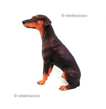 DOBERMAN FIGURINE VINTAGE DOG ORNAMENT MODEL PINSCHER EXCELLENT CONDITION