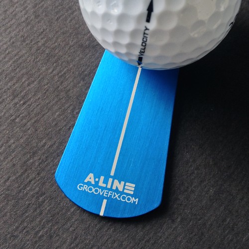 Line ball marker putting aid - a-line,