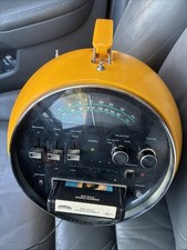 WELTRON Yellow Model 2001 Radio. 8 Track Stereo Tape Player Space Ball Nice Cond