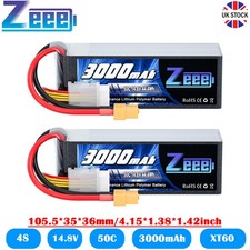 2x Zeee 14.8V 50C 3000mAh 4S