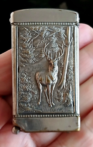 Plated metal advertising vesta - plated,