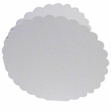 300gsm Scalloped Circle Card Blank with 8” Envelopes – Choose Quantity - White
