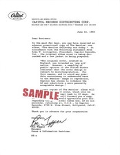 The Beatles Butcher Cover Recall Letter(s), 2 color & 2 B&W, Yesterday and Today