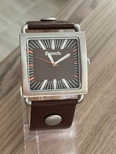 BENCH BC0021BR Men’s Watch, Quartz, 36mm Face, Brown Leather Strap.. Stunning.