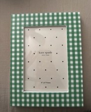 Kate Spade New York 4” X 6” Photo Frame Green And White Check