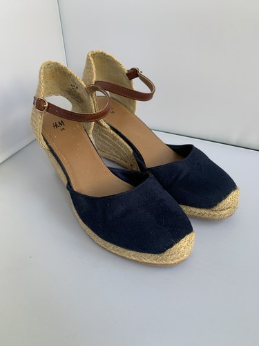 Navy blue faux suede - h&m,