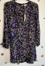 Fat Face UK 12 NWT Annie Inspirit Floral Dress Black Pockets Long Sleeve RRP £65