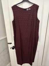 TOAST Dress Burgundy Midi cotton Silk mix made in India   UK 14 New