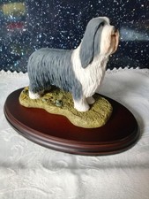 Bearded Collie Best Of Breed Naturecraft Hand Painted In England Large Figurine 
