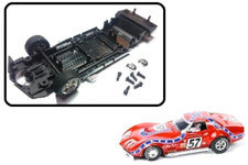 Scalextric W8759 Chassis Underpan Front Wheels Tyres Axle For Corvette L88 C2502