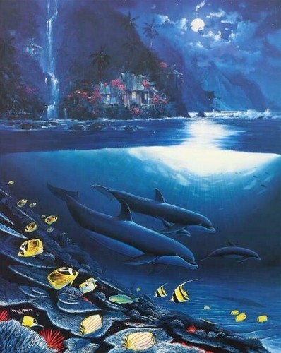 Wyland paradise hand signed - hand,