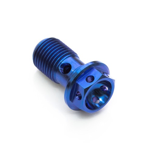 Single blue titanium banjo - 1x,