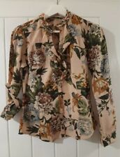 Ladies Zara Blouse Top Floral Size Small Womens Summer S