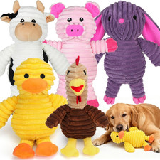 Plush Animal Dog Toys, 5 Pack