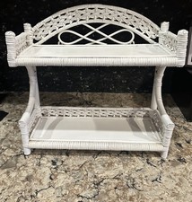 White Wicker Bathroom Storage