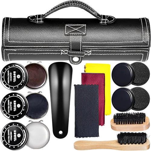 Shoe polish kit cleaning - shoe,