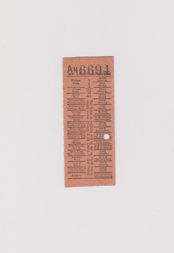 Tram bus ticket - -, london