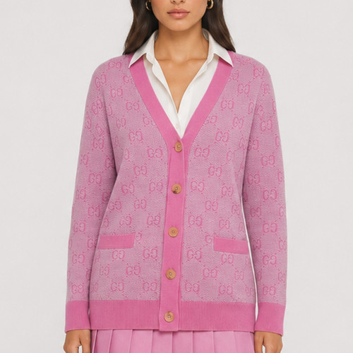 Gucci pink monogram neck - pink,
