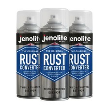 Jenolite Rust Converter Spray Paintable Surface Metal DIY - 400ml - 3-Pack