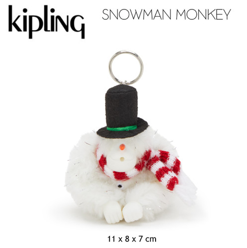 Kipling snowman monkey keyring - kipling,