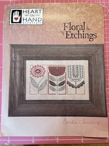 Floral etchings heart in - floral,