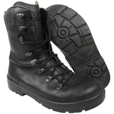 German Army Para Boots Genuine Military Surplus Black Leather Grade 1 Size UK4.5