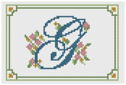 Cross stitch sampler - cross, kit