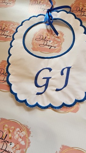 Romany handmade initials - initials, bib