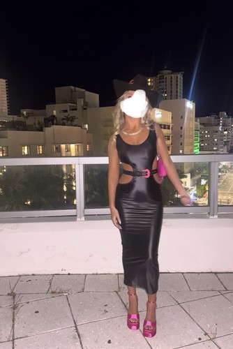 Versace dress with cutout - with,