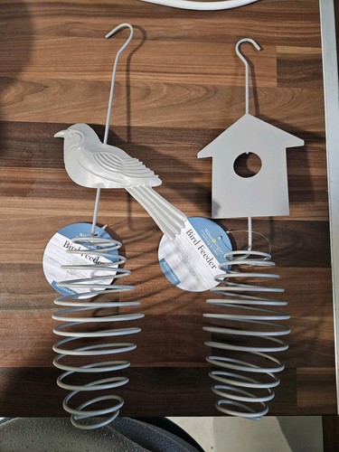 Pair metal hanging bird - hanging,