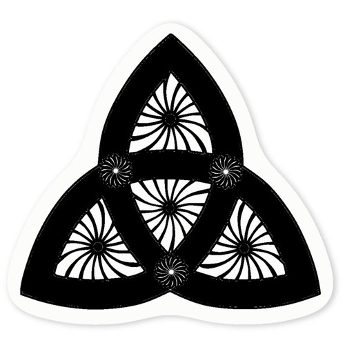 Floral celtic knot clear - 'floral,