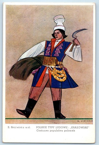 Poland postcard krakowiak - postcard,